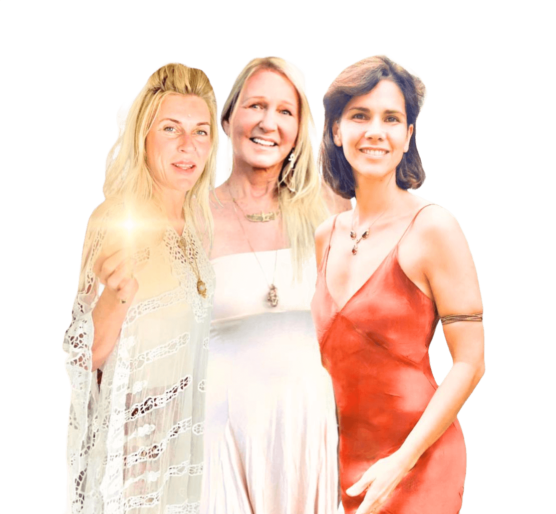 Chata, Kelly-Anne, and Jennifer — the three guides of Solar Rose Sanctuary